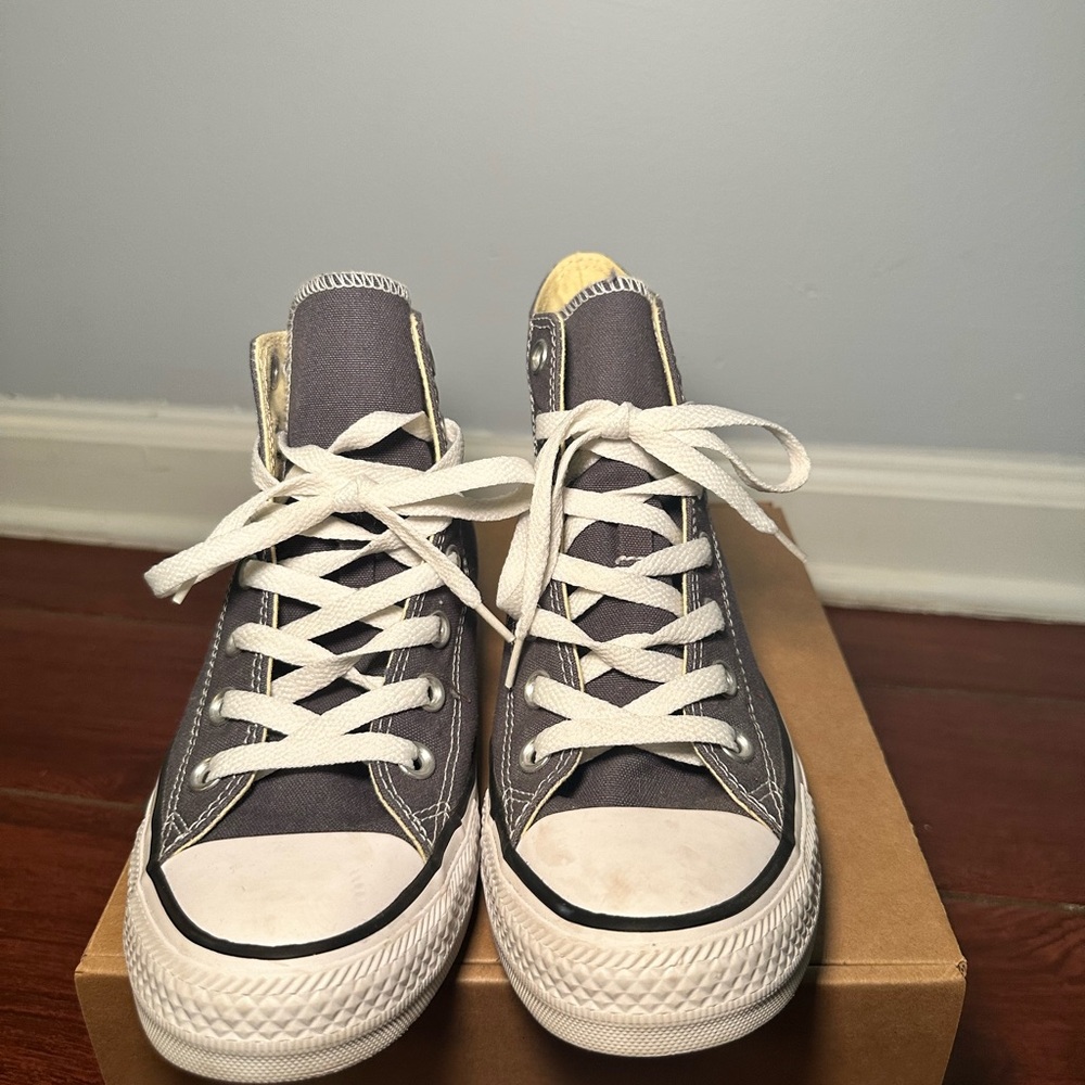 Converse Gray “Shark” High-Top Sneakers